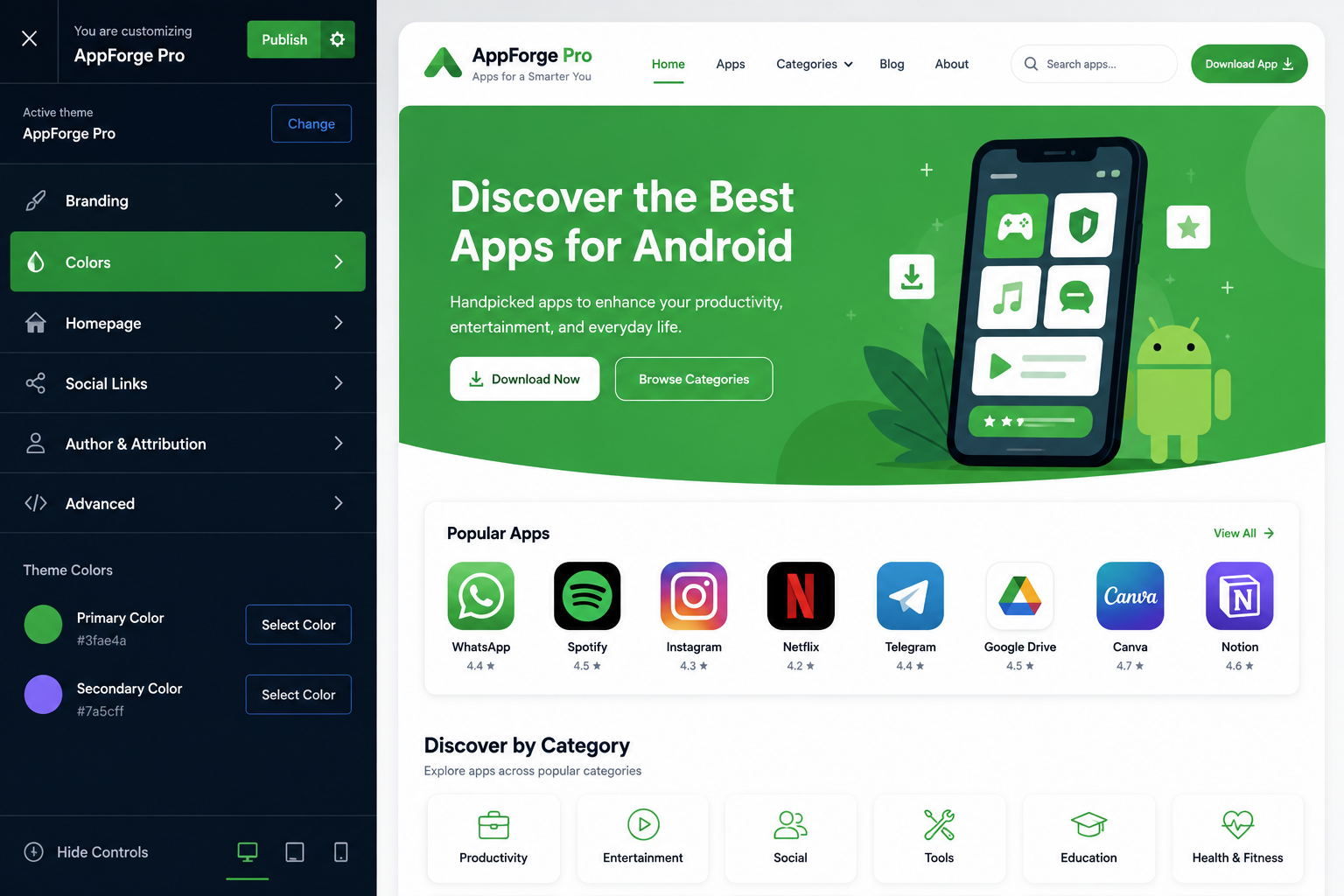 AppForge customizer