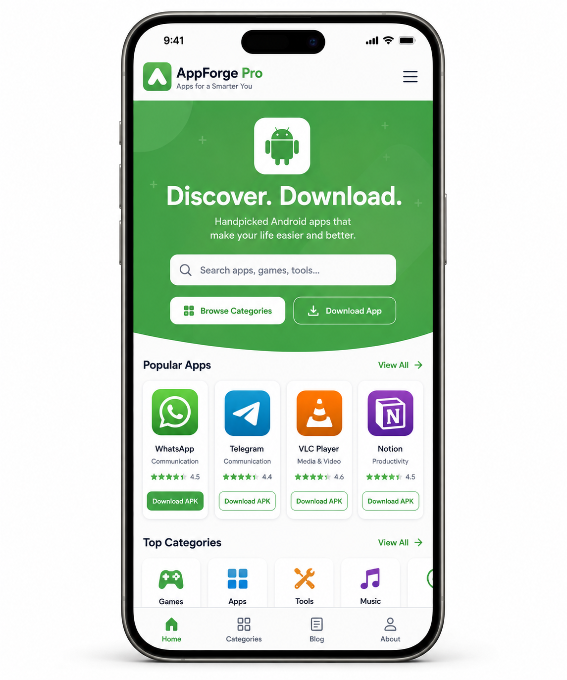 AppForge mobile view